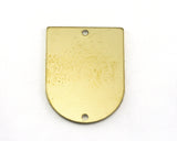 Semi Circle Rectangle Connector Charms Raw Brass 28x21mm 0.8mm thickness Findings  OZ3535-360