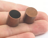 Ends Caps Leather 14x14mm (12.7mm inner hole) Antique Copper Tone brass cord  tip ends, ribbon end, findings ENC13 2500