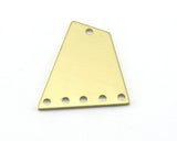 Quadrilateral Rectangle Trapezoid Rectangle Charms 6 Hole Raw Brass 23x21mm 0.8mm thickness Findings  R132-220