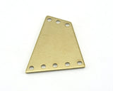 Quadrilateral Rectangle Trapezoid Rectangle Charms 8 Hole Raw Brass 23x21mm 0.8mm thickness Findings  R160-220