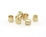 ends cap, 5x5mm 4mm inner Gold Plated brass cord  tip ends ribbon end findings ENC4 oz3061