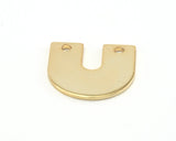 Magnet shape semi circle 15x15x0.8mm Gold Plated brass findings scs oz2788-120
