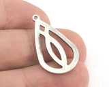 Drop Shape Tag Charms one hole 16x27.5mm (0.8mm) Antique Silver Plated brass charms findings earring OZ3833-160