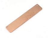 Rectangle Stamping Blank, Bar Necklace with Holes, Tag for Stamping, 2 hole raw copper 10x50mm OZ3878-320