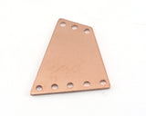 Quadrilateral Rectangle Trapezoid Rectangle 8 hole raw copper 23x21mm charms , findings connector (Optional Holes) R160-235