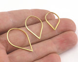 Drop Wire Ring 23 - 26 -  29mm raw brass (0,8mm 20 gauge) charms ,findings R192
