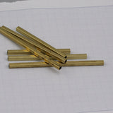 Raw Brass Square Tube 5x80 - 100 - 120mm (hole 4.4mm) industrial brass Charms,Pendant,Findings spacer bead