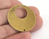 Circle 32mm 2 hole Antique Bronze plated brass connector findings earring 548 -73