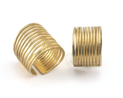 Adjustable Ring Raw brass 10 line (17.5-20mm 7-10US inner size) OZ2653