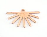 Sun Charms 25x15.5mm 1 hole Raw Copper findings R211-82