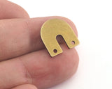Magnet shape semi circle 15x15x0.8mm Antique Bronze brass findings scs oz2788-120