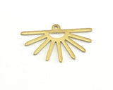 Sun Charms Connector 25x15.5mm 1 hole Raw brass findings R209-72
