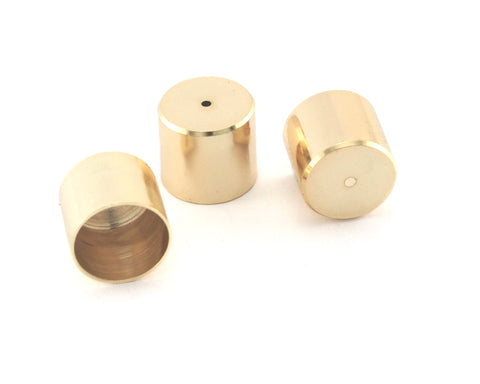 End Caps 12x11mm 11mm inner gold plated brass cone spacer holder finding charm ENC11 1656