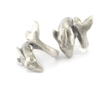 Dolphin Ring Animal Adjustable Antique silver Plated brass (16mm - 18.5mm  6US - 8US  inner size) Oz4006
