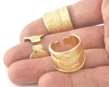 Band Ring Adjustable Raw brass (18mm 8US inner size) 4131