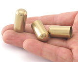 End caps inner 12mm raw brass cord  tip ends, ribbon end (13x25mm) 4195 Enc12