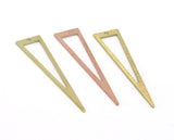 Long Triangle raw copper Brass 50x11mm (0.8mm thickness) 1 hole charms  findings OZ3780-115