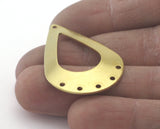 Drop Shape Tag Charms one hole 16x27.5mm (0.8mm) Raw brass charms findings earring OZ4285-330