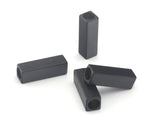 Black Painted Brass square tube 6x20mm 1/4"x5/4" (5mm 3/16" hole ) bab5 1744