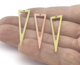 Long Triangle raw copper Brass 50x11mm (0.8mm thickness) 1 hole charms  findings OZ3780-115