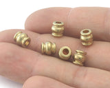 Cylinder beads raw brass 7x7mm (hole 3 mm) , findings spacer bead bab3 OZ4287