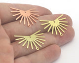 Sun Charms 25x20mm 2 hole Raw Copper - Brass - Brushed Brass findings R475-110