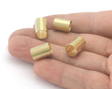 Raw Solid Brass Spacer Bead 9x13mm  (hole 8mm) , Findings bab8 4308