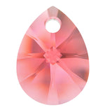 Xilion mini pear pendant 6128 Swarovski® rose peach  262 12mm oz674