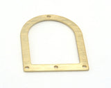 Semi Circle Rectangle Connector Charms Gold Plated Brass 35x28mm 0.8mm thickness Findings  OZ2769-220