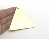 Huge Triangle Tag 67mm raw brass equilateral charms ,findings 1910