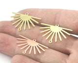 Sun Charms 30x17mm 2 hole Raw Copper - Brass - Brushed Brass findings S69-120