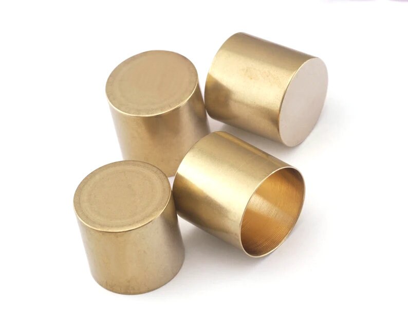 Big End Caps 22x22mm (21mm inner) raw brass end caps, findings ENC21 4420