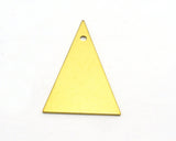 Raw Brass Triangle Tag 16x25mm 1 hole charms ,findings 1468Rc