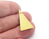 Raw Brass Triangle Tag 16x25mm 1 hole charms ,findings 1468Rc