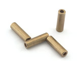 Raw brass tube, 6x20mm (hole 3mm ) raw brass industrial, raw brass charms, spacer bead 1513