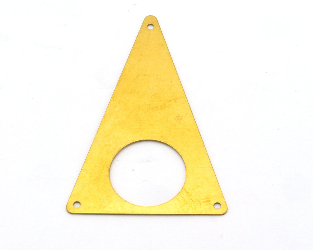 50x33mm raw brass triangle tag 3 hole connector raw brass charms ,raw brass findings 3995