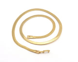 Snake Chain Bracelet Necklace 40 cm 16" for Jewelry Gold plated Brass 4mm 4665