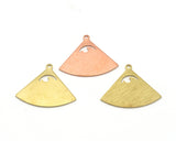 Eye Triangle Earring Charms 26.5x23mm 1 Hole Raw Copper - Brass - Brushed Brass findings 4620-200