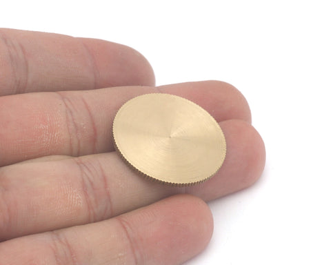 Brushed Round Disc 30mm Stamping blank tag shape Raw Brass 4644