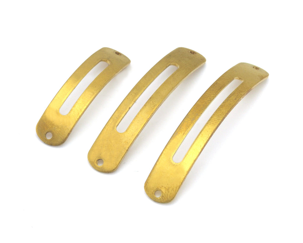 Curved Oblong Rectangle shape for bracelets 8x33 8x43 8x47 mm (0.8mm thickness) raw brass blank 2 hole 3027