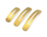 Curved Oblong Rectangle shape for bracelets 8x33 8x43 8x47 mm (0.8mm thickness) raw brass blank 2 hole 3027