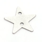 Star Connector Raw, Antique Silver Plated 12mm 2 hole charms ,findings 2528-23