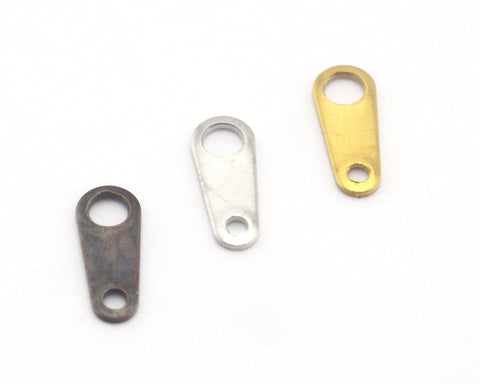Brass Chain Tab, 3.5x8.5mm Teardrop 1mm hole 1204R-7.6 tmpl