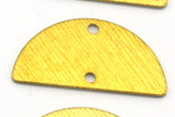 25x12.5x0.8mm raw brass semi circle blanks half moon shape pendant (2mm  0,08" 12 gauge hole) SCS 4711