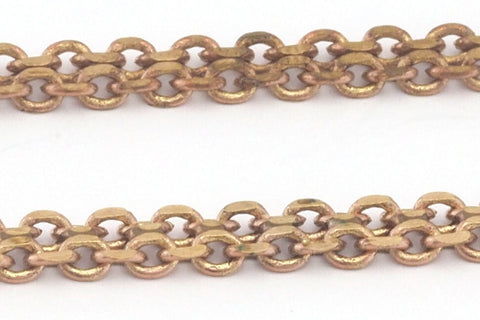 Soldered Special Belly Flat chain 3.85x1.55mm raw brass Z180