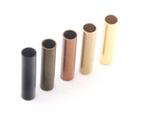 Cylinder Tubes Jewelry Crafting Brass Tube Raw brass, Antique bronze, Antique Copper, Shiny Gold Tone, Oxidized  7x30mm   (hole 6mm) 1635