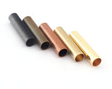 Cylinder Tubes Jewelry Crafting Brass Tube Raw brass, Antique bronze, Antique Copper, Shiny Gold Tone, Oxidized  7x30mm   (hole 6mm) 1635