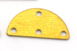 Semi circle blanks  half moon shape 20x10x0.8mm raw brass pendant (1.5mm  0,06" 15 gauge hole) SCS 4710-100