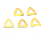 Earring Charms Connector Triangle Tag 13.5x15.5mm Multi hole charms ,raw brass findings 1331RM