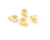 Bail Beads Hanger Holder Charms Pendant Connector 10mm (3.8mm inside inner) Gold Plated Alloy spacer 1026